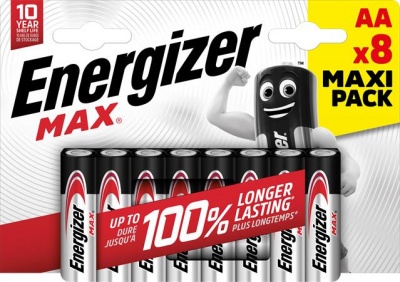 Batéria, AA tužková, 8 ks, ENERGIZER "Max"