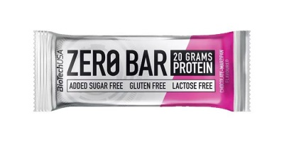 Proteínová tyčinka, bezlepková, 50g, BIOTECH USA "Zero Bar", čokoláda-marcipán