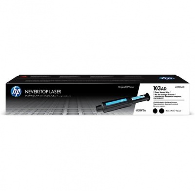 W1103AD laserový toner k tlačiarňam Neverstop 1000, 1200, HP 103AD, čierna, 2*2,5k