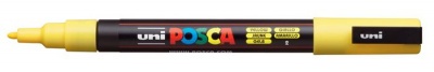 Dekoračný popisovač, 0,9-1,3 mm, UNI "Posca PC-3M", žltý