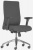 Kancelárska otočná stolička, látkový poťah, podrúčky, chrómový kríž, "Boston 24", sivá