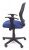 Kancelárska stolička, s opierkami rúk,  modré čalúnenie, sieťované operadlo, čierny podstavec, MaYAH "Fun"